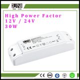 New Low Price 30W 24V High Power Factor LED Driver, LED Strips Power 30W, 24V 30W LED Power Supply, IP20 30W with PF>0.9, LED Transformer, LED Controller 30W